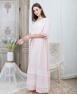 Pigiama e camicia <span class=keywords><strong>da</strong></span> <span class=keywords><strong>notte</strong></span> retrò Plus-size <span class=keywords><strong>da</strong></span> donna lungo stile palazzo con finiture in pizzo - Product Image 6