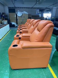 Fauteuils <span class=keywords><strong>de</strong></span> cinéma inclinables en cuir orange <span class=keywords><strong>pour</strong></span> home cinéma, canapés et sièges VIP <span class=keywords><strong>pour</strong></span> salle <span class=keywords><strong>de</strong></span> cinéma - Product Image 5