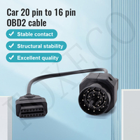 Connecteurs OBD2 FOXECO de qualité automobile 20 broches 16 broches, âme en cuivre, isolation PVC, 12V haute performance, indice IP67, longueur personnalisée