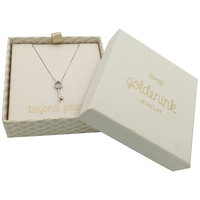 Boîte de boucles d'oreilles en papier avec Logo personnalisé, emballage cadeau rose