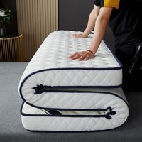 Matelas en Latex de Luxe Épais 9 cm pour Lit Simple ou Double, Adulte, Étudiant, Enfant, en Mousse à Mémoire de Forme et Latex Santé