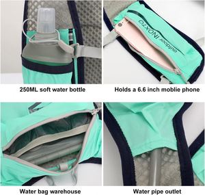 Échantillon gratuit : Sac à dos d'hydratation, gilet de course imperméable, gilet de sport réfléchissant, sac de sport pour femmes et hommes - Product Image 6