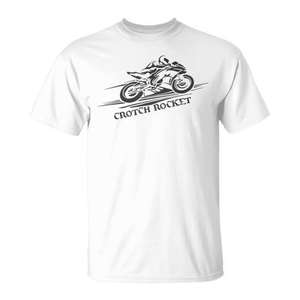 Camiseta Crotch Rocket para hombres, mujeres, adolescentes, camiseta para motociclistas - Product Image 1