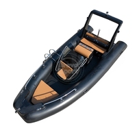 Bateau le plus vendu en fibre de verre 20ft bateau gonflable de pêche avec volant bateau à côtes hypalon 580