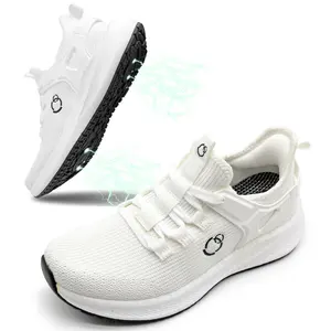 Sepatu pembumian elektrik pria, sepatu olahraga sehat, landasan hidup konduktif, sepatu perawat lari elektron