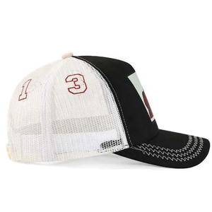 <span class=keywords><strong>หมวก</strong></span>โฟมทรง Trucker แบบขายส่ง พร้อมเชือกผูก ปักโลโก้ได้ 5 แผง ปีกโค้ง คุณภาพสูง สีดำ ทรงกลาง - Product Image 4