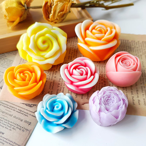 Moule en silicone moderne fait main 2026 pour savon et bougie, qualité alimentaire, petit, jetable, écologique, outil de pâtisserie pour fondant, DIY Rose - Product Image 4