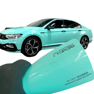 Elmas Kristal Göl Yeşili Araba Yüksek Kaliteli Kaplama Hava Geçirmez Çizilmez Araba Kaplama PVC Araba Kaplama Renk Değiştiren UV Korumalı - Product Image 1