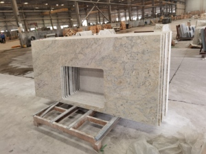 Encimeras de <span class=keywords><strong>Granito</strong></span> Blanco del Río India GOLDTOP, <span class=keywords><strong>Granito</strong></span> Natural para <span class=keywords><strong>Cocina</strong></span> y Baño - Product Image 6