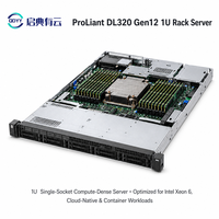 Server Rak DL320 Gen12 1U 1P Intel Xeon 6 dengan Slot Memori DDR5 12 LFF PCIe Gen5  800W 1000W Siap Kirim