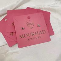 Cartes à bijoux avec logo personnalisé pour collier porte-boucle d'oreille, emballage de poinçon, cartes en papier d'affichage