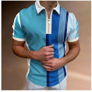 Polo Clásico de Manga Corta con Cuello de Doble Punta para Hombre, Camiseta de Golf de Secado Rápido con Cierre - Product Image 6