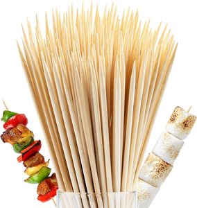 Brochettes jetables de long bâton de <span class=keywords><strong>bambou</strong></span> porte-bonheur de marque personnalisée OEM pour barbecue facile fête camping emballage de sac de fruits et aliments - Product Image 6
