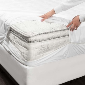 Housse de <span class=keywords><strong>matelas</strong></span> imperméable à <span class=keywords><strong>100</strong></span> %, anti-punaises de lit, avec fermeture éclair - Hypoallergénique, silencieuse, protection intégrale, convient aux lits Queen/King - Product Image 1