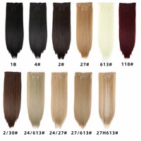 Extensions de cheveux à clipser de 24 pouces, 6 pièces, 140g, postiche synthétique épais pour tête entière, résistant à la chaleur, ondulations naturelles, pour femmes, vente en gros