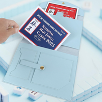 Porte-documents A5 en cuir PU avec pochette pour papier, organiseur de carnet à trois volets, agenda exécutif, accessoires promotionnels