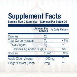 Cuka cuka apel organik Gummies 1000 AMP permen lembut digunakan untuk manajemen berat badan suplemen detoksifikasi - Product Image 3