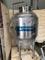 Fermenteur de bière à double paroi conique 1HL 100L à fond conique de 60 degrés Pompe de réservoir de fermentation 100L incluse pour la ferme