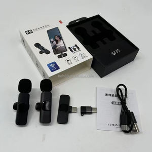 Vente chaude K9 1Drag 2 Microphone Lavalier 2.4GHz Clip sans fil Conférence Portable Live Lavalier pour iphone et téléphone Android - Product Image 5