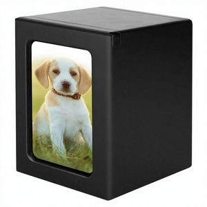 DECOR N UTILITY CRAFT Modern Luxury Eco-Friendly Dog Memorial <b>Urn</b> High Quality Customizable Wooden Rectangle Pet Casket Airtight - Product Image 2