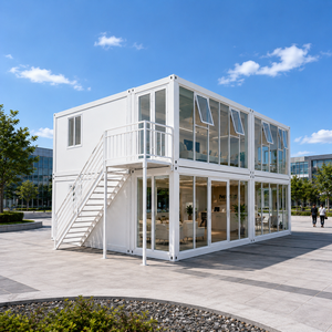 Pannelli Sandwich in Lana di Roccia <span class=keywords><strong>Bianca</strong></span> EPS, Casa Container Prefabbricata Modulare per Ufficio Portatile, Dimensioni Personalizzabili, Rivestimento Antiruggine - Product Image 5