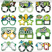 Ensemble de 12 lunettes en papier sur le thème du football, fabriquées en Chine, parfaites pour les fêtes sur le thème du football, les événements de visionnage des matchs