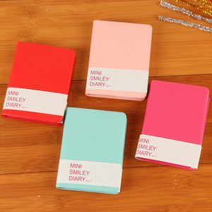 Heada - Mini Libreta de Bolsillo con Tapa Dura de Cuero, Diseño de Cara Sonriente en Color Caramelo, Encuadernación Térmica, 100 Hojas, Logotipo Personalizado - Product Image 4