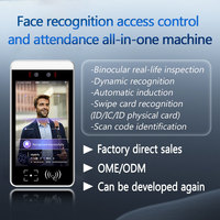 Système de contrôle d'accès et de reconnaissance faciale 8 pouces avec support de portique de paiement intégré, reconnaissance faciale, NFC et QRCode, avec SDK et API