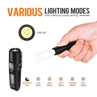 Lampe torche porte-clés OCSHARK S15 Pro 750 lumens, mode lune 30H, lumière latérale UV 365nm, base magnétique, 21g, Type-C, charge rapide 50 min