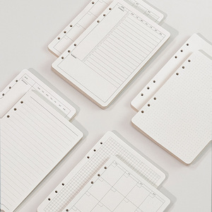 A5 A6 Papel de hojas sueltas de 6 agujeros Núcleo de repuesto Página interior Todolist <span class=keywords><strong>Plan</strong></span> semanal mensual Rejillas Matriz de puntos en blanco Estilo espiral A3 - Product Image 5