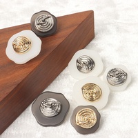 Boutons décoratifs en alliage métallique de haute qualité pour chemises, costumes, vestes, accessoires, vente en gros
