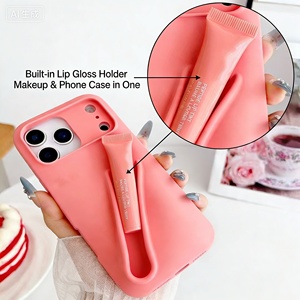 Custodia per telefono Cross Border Hot Haley con porta lucidalabbra, custodia per cellulare da ragazza per trucco e bellezza - Product Image 3