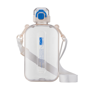 Transparent 750ml Plastic Rectangular Sports <strong>Water</strong> <strong>Bottle</strong> With Backpack Rope Sports <strong>Water</strong> <strong>Bottle</strong> - Product Image 3