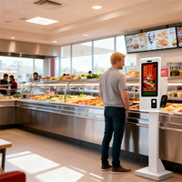 Kiosque à écran tactile de 21.5 pouces Self Checkout Machine Terminal de paiement Kiosque Imprimante Kiosque de commande en libre-service pour Kfc/Restaurant