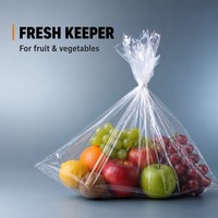 Sacs plats à soufflets latéraux en LDPE transparent de qualité alimentaire, taille personnalisée, thermoscellables, pour l'emballage de fruits, riz, céréales, produits d'épicerie, gâteaux, usage en supermarché