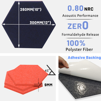Paneles acústicos hexagonales de alta calidad, paneles de reducción de sonido Pet para techo
