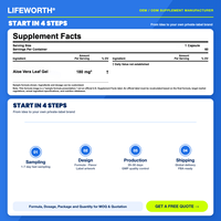 LIFEWORTH Capsules de gel de feuilles d'aloe vera 180 mg 6 Free pour le soutien digestif