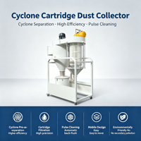 Collecteur de poussière à cartouche cyclonique à deux étages avec traitement des gaz par jet pulsé pour routeur CNC et aspirateur de sciure de bois