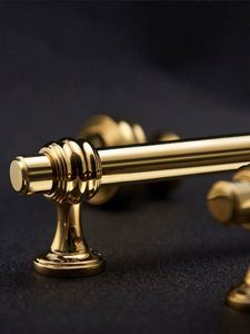WEKIS Antique Gold Stainless Steel Drawer Pulls Cabinet Hardware Wardrobe <b>Door</b> Handle European Kitchen Hardware Brushed Gold - Product Image 6