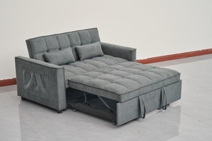 2025 Sofa giường tối màu xám vải nối dài mật độ cao miếng bọt biển cho phòng khách - Product Image 2