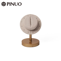 Présentoir de Comptoir PINUO en Terre Cuite Rouille, Support pour Boucles d'Oreilles, Bracelets, Bagues, Base pour Présentation de Bijoux en Magasin