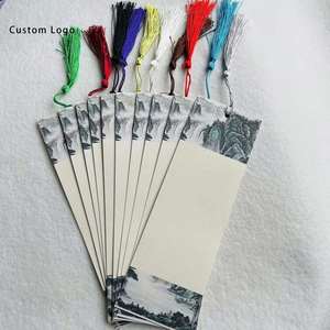 Marcapáginas Rectangulares de Papel Hechos a Mano con Borla, Ideales para Recuerdos de Boda y Regalos Promocionales - Product Image 1