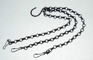 Hot Selling Durable Garden Supplies 3 Point Gardening Plant Flower Pot <strong>Basket</strong> <strong>Hanging</strong> <strong>Chain</strong> with Hooks - Product Image 6