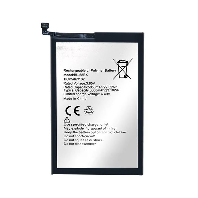 Wholesale for Tecno BL-58BX Battery 5850mAh Mobile Phone Replacement Batteries Factory CE RoHS Certified