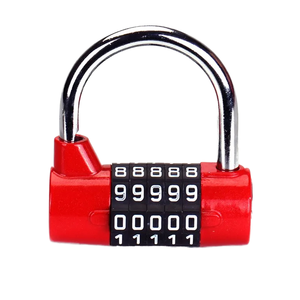 Large 5-<b>Digit</b> Adjustable Buckle Gym Locker Cabinet Security Window Password <b>Lock</b> Padlock Door Stainless Steel Black Carton Box - Product Image 1