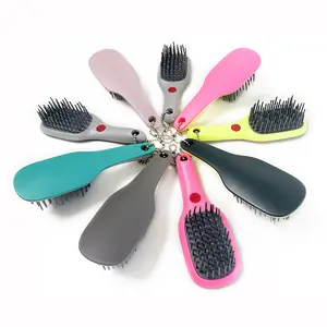 Support Custom Logo Small And Cute Easy To Carry Around Double-Sided Color Mini Zero Detangle Brush As a Gift.