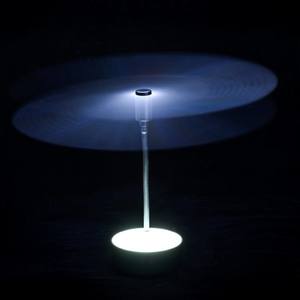 Luz de ventilador para acampar de cuello de cisne flexible | Ventilador repelente de <span class=keywords><strong>moscas</strong></span> solar/batería con luz nocturna | Cuchillas blandas y gancho colgante MEIDA F18 - Product Image 2