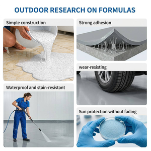 Résine époxy auto-nivelante imperméable et antidérapante pour sols extérieurs, <span class=keywords><strong>peinture</strong></span> de <span class=keywords><strong>sol</strong></span> en sable coloré pour <span class=keywords><strong>garage</strong></span> et entrepôt en béton - Product Image 2
