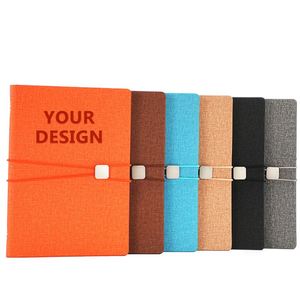 Customizable Colors Eco-Friendly Luxury <b>A5</b> Executive <b>Diary</b> Paper Silk Screen Printed Leather Cover Metal Buckle Promotional OEM - Product Image 1