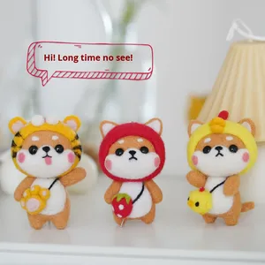 Kit de Material para Manualidades de Fieltro de Lana Clásico de <span class=keywords><strong>Shiba</strong></span> <span class=keywords><strong>Inu</strong></span> 3, Muñeco Hecho a Mano, Llavero, Adorno Colgante para Coche, Venta al por Mayor en China - Product Image 3